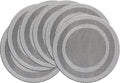 PIGCHCY Round Placemat Set of 6 Heat Resistant Vinyl Washable Kitchen 15 inch by PIGCHCY