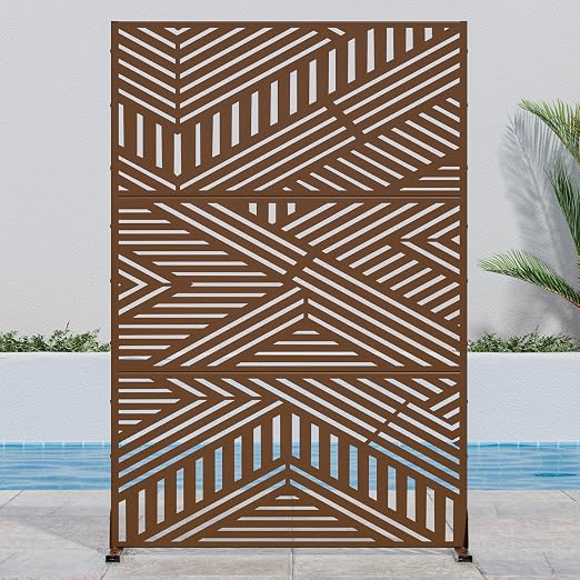 Casaphoria 72" H x 47" W Metal Outdoor Privacy Screen, Freestanding Decorative by Casaphoria