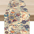 Beige Paisley Table Runner, Rustic Damask Antique Floral Flower Retro Boho by Unknown