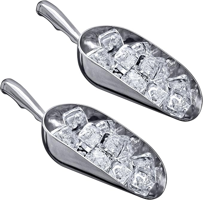 Amazing Abby - Elsa - 24-Ounce Aluminum Ice Scoops, Cast Aluminum Utility Scoops by AmazingAbby