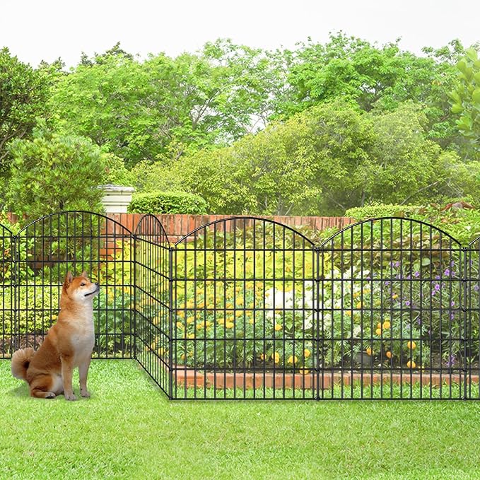 Decorative Metal Garden Fence Outdoor CTW3643, 43.2in H x 14.75 ft L, No Dig - Image 5
