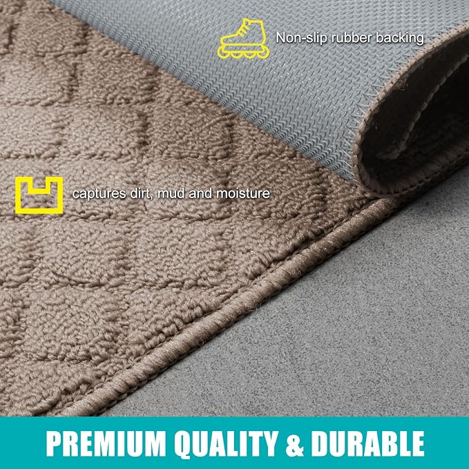 Azadx 2'x3' Front Entryway Door Mat Non Slip Indoor Door mats Washable Entry - Image 2