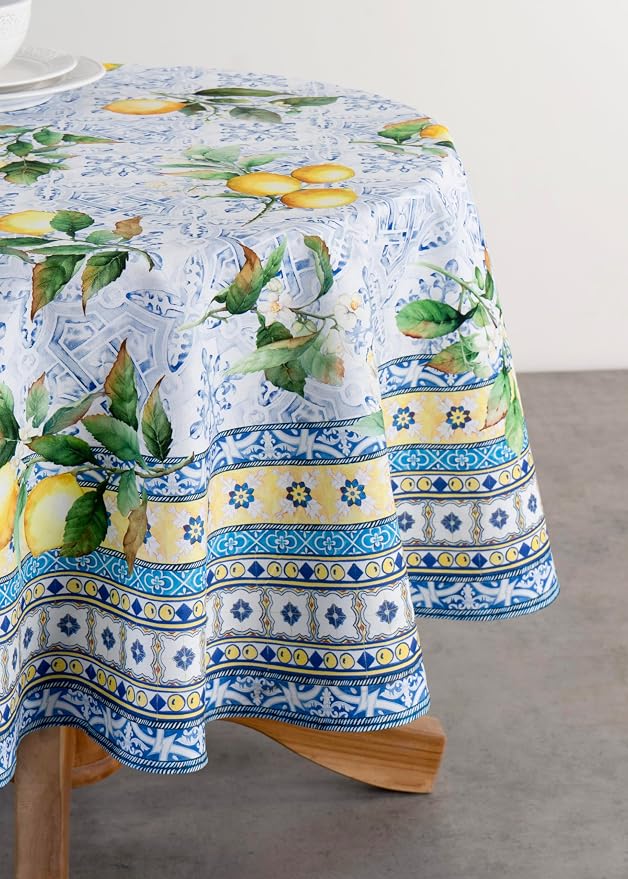 Maison d' Hermine Table Cloth Round Table 100% Cotton 69 Inches Tablecloth - Image 7