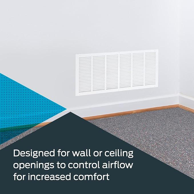 EZ-FLO 30 x 12 Inch White Return Vent Cover - Image 3
