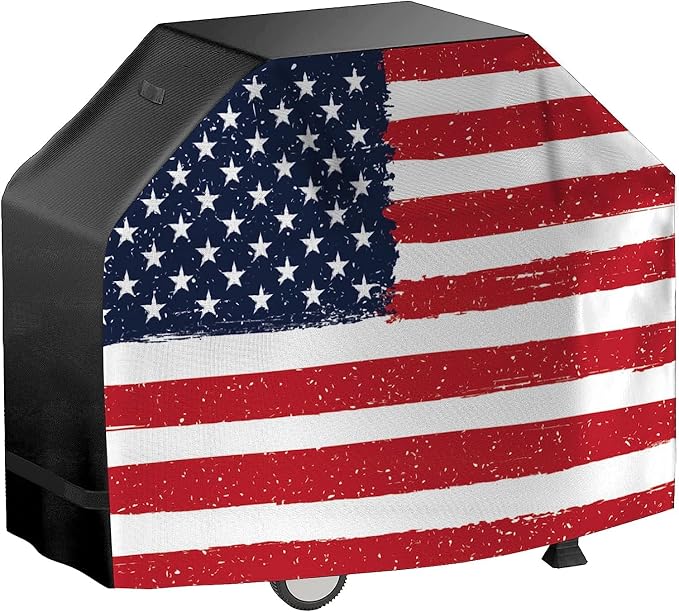 US Flag 64 Inch Grill Cover by Garnetics