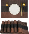 Placemats Set of 6，Non-Slip PVC Weave Table Mats Easy to Clean，Heat Resistant by flohar