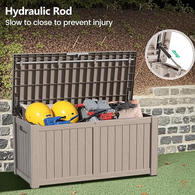Zapdos Outdoor Storage Box, 120 Gallon Deck Box - Image 3