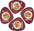 Herda Burgundy Placemats Set of 4 by Betterqualitybetterlife