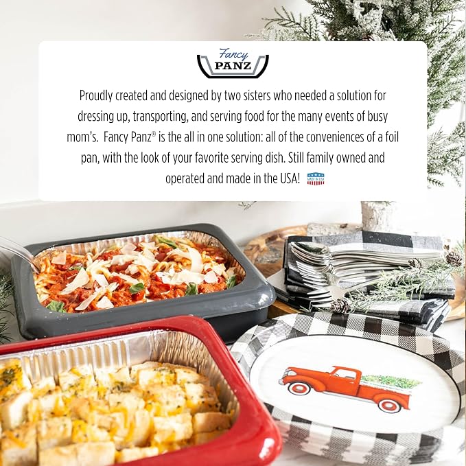 Fancy Panz - Charcoal Classic Aluminum Foil Pan Carrier - Elevated Food Serving - Image 9