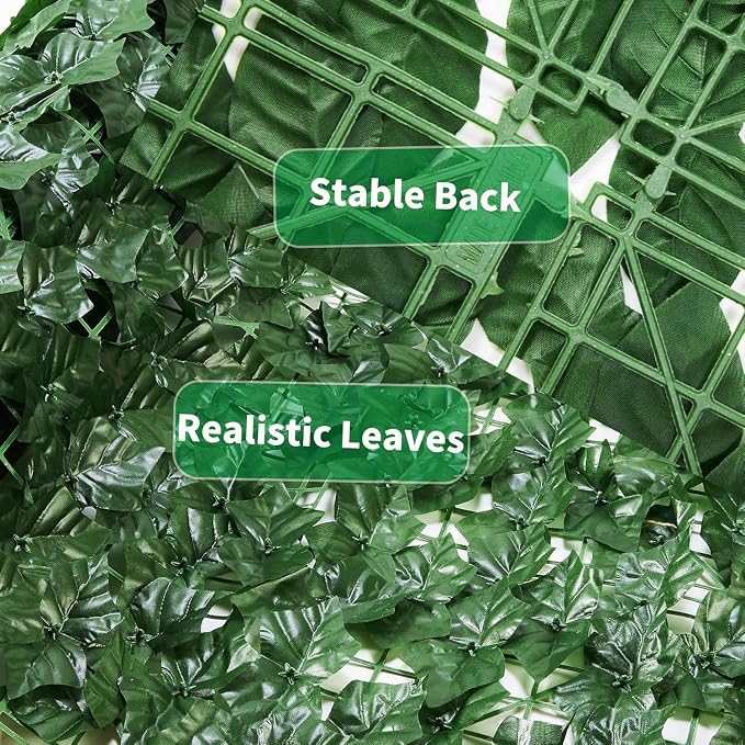 KASZOO Artificial Ivy Privacy Fence Screen, 100x40 in, 10 Pack, Plastic & - Image 5