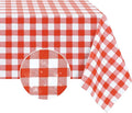 Romanstile Rectangle Vinyl Tablecloth, 100% Waterproof Buffalo Gingham Plastic by Romanstile