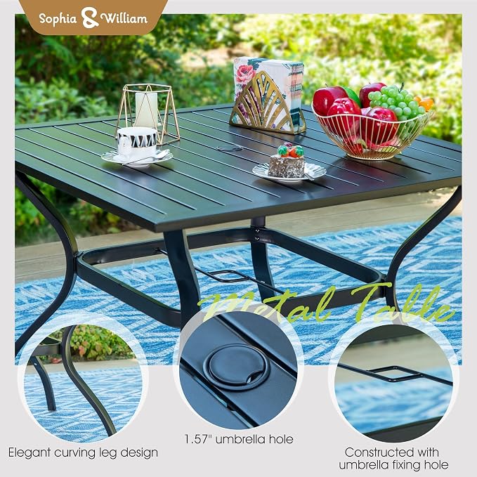 Sophia & William Outdoor Dining Set Patio Dining Set - Image 5