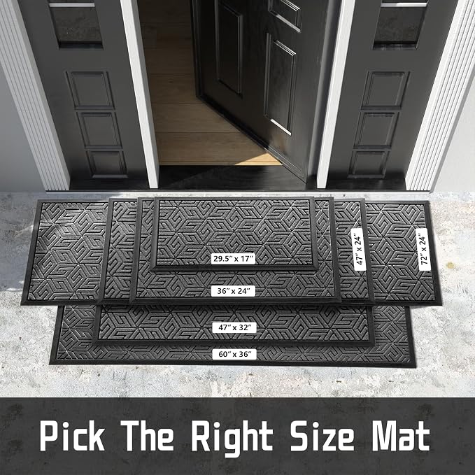 Yimobra Large Door Mat 47x24, All-Weather Waterproof Outdoor Mats - Image 5