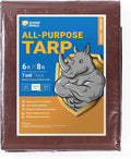 GUARD SHIELD Brown/Green Tarp 6x8 Feet Medium Duty Outdoor Waterproof Multi by GUARDSHIELD