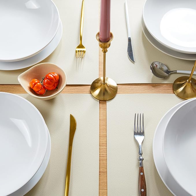 DOLOPL Placemats Set of 6, Wipeable Faux Leather Heat Resistant Mats - Image 6