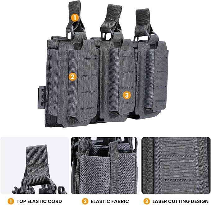 EXCELLENT ELITE SPANKER Tactical Open-Top Single/Double/Triple Molle Mag Pouch - Image 3