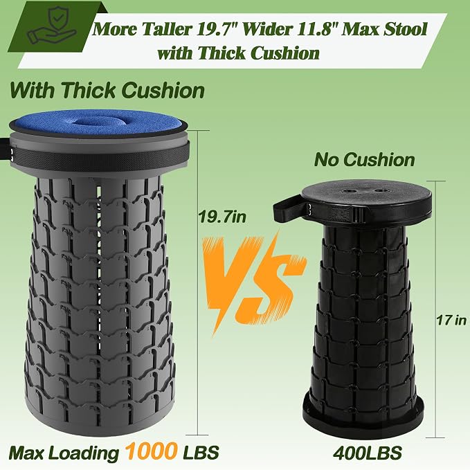 ALEVMOOM Upgraded XXL Collapsilbe Stool - Image 6