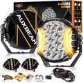 Auxbeam V-Ultra Series 7 Inch LED Pod Lights, 226W 26800LM Side Shooter Offroad by Auxbeam