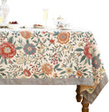 Designer Vintage Linen Rectangle Tablecloth, William Morris Floral Table Cloth by bilingaier