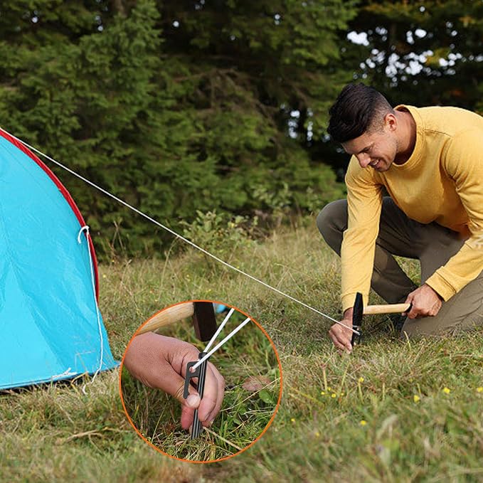 Eurmax USA 10 inch Multiuse Heavy Duty Steel Tent Stakes Tarp Pegs Camping - Image 2