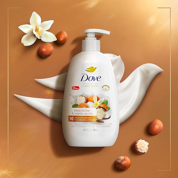 Dove Advanced Care Hand Wash Shea Butter & Warm Vanilla 4 Count - Image 3
