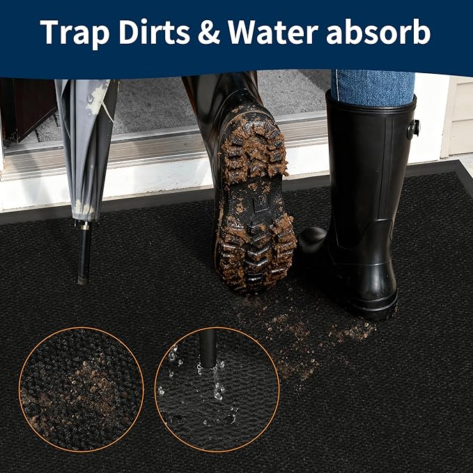 2' X 11' Commercial Outdoor Doormats Customized Sizes, Thick Heavy Duty Rubber - Image 3