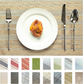 Placemats Set of 6 Vinyl/Plastic Woven Place Mats by Unknown