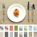 Placemats Set of 4 Vinyl/Plastic Woven Place Mats by Unknown