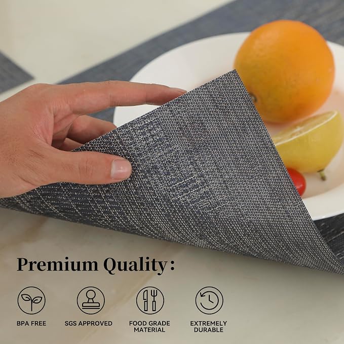 Leetaltree Denim Blue Placemats Set of 12 - Image 2