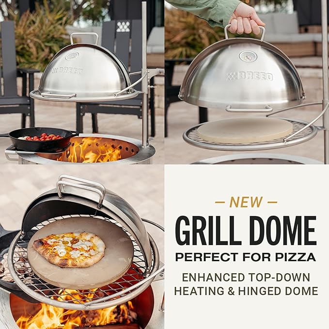 Breeo Grill Dome and Outpost Grill Bundle – Hinged Stainless Steel Dome - Image 5