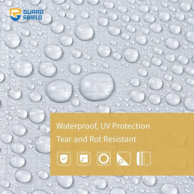 GUARD SHIELD Heavy Duty Tarp 12x16 Feet Silver Multi Purpose Thick Waterproof - Image 3