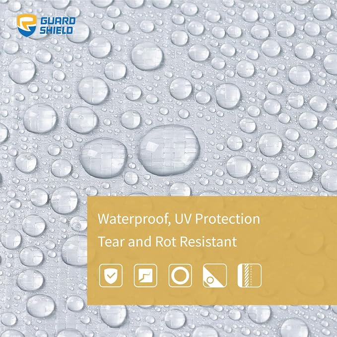 GUARD SHIELD Heavy Duty Tarp 12x20 Feet Silver Multi Purpose Thick Waterproof - Image 3