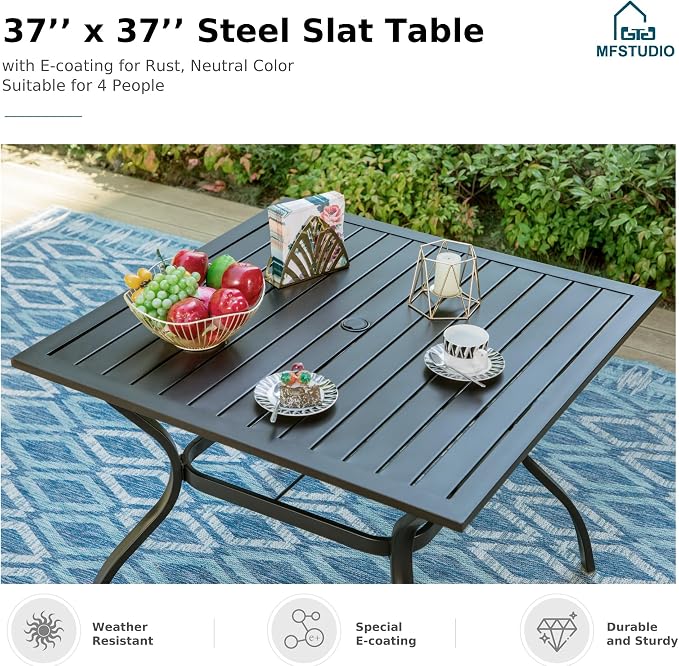 MFSTUDIO 5 Pieces Patio Dining Sets - Image 5