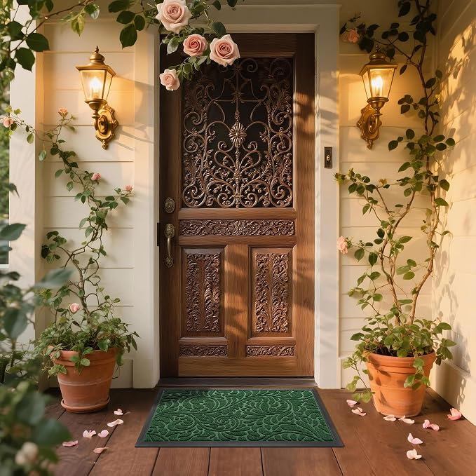 Yimobra Door Mat Outside Entrance 29.5x17, Waterproof Sturdy Outdoor Mats - Image 3
