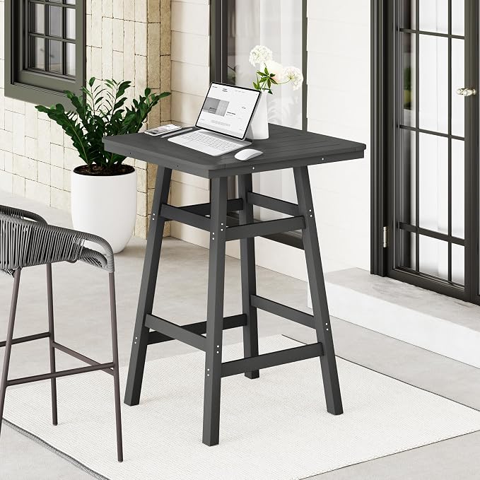 Costaelm Outdoor Bar Table, Patio Bistro Dining Pub Table - Image 2