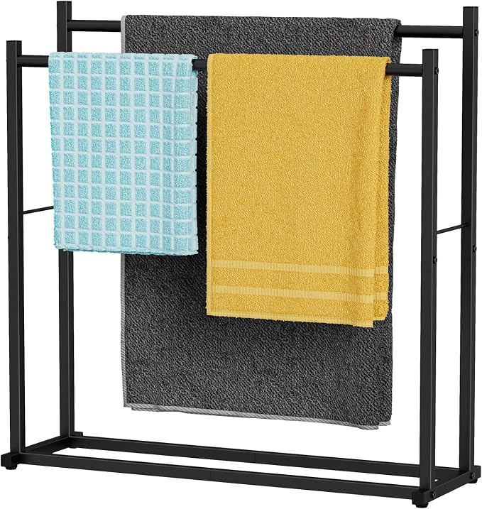 Honiter Towel Racks for Bathroom, 2 Tiers Wider Towel Drying Rack Outdoor by Honiter