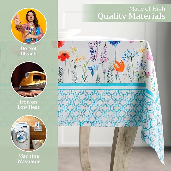 Maison d' Hermine Table Cloth Rectangle Table 100% Cotton 60 x 90 Inches - Image 3