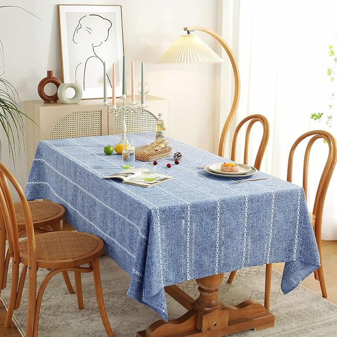 Chassic 60 x 120 inches Farmhouse Style Linen tablecloths, Wrinkle Resistant - Image 3