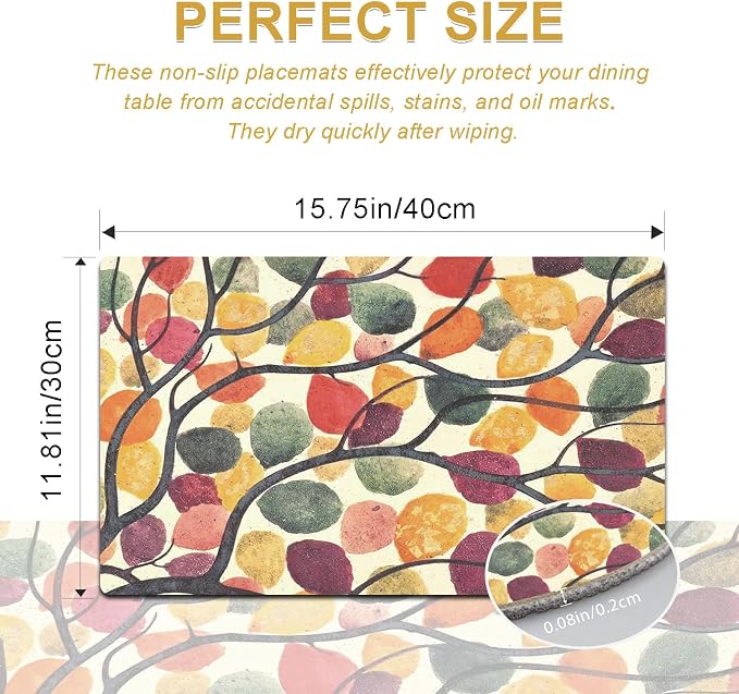 Rainbow Tree Placemats Set of 4 - Image 5