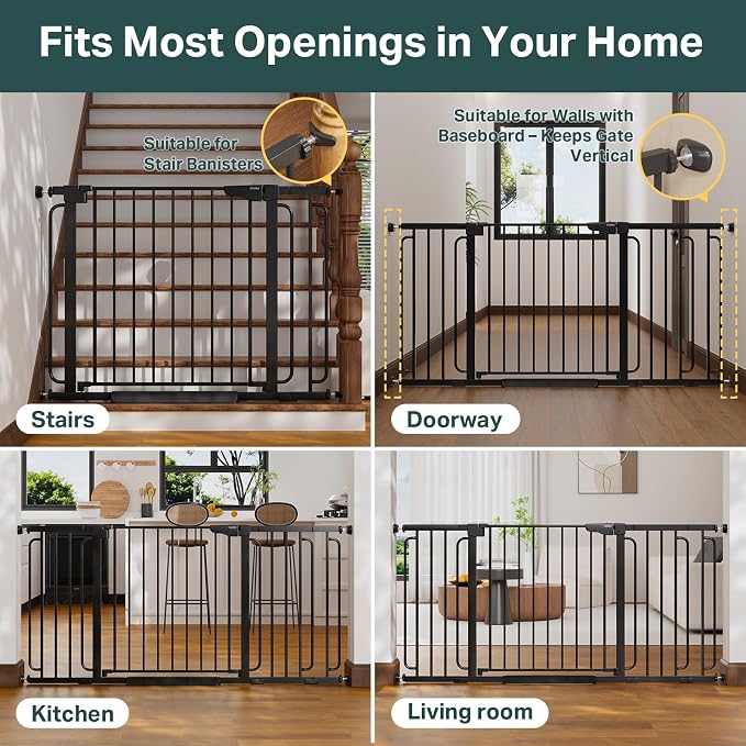 Cumbor 36.6-64" Extra Wide Baby Gate - Image 6