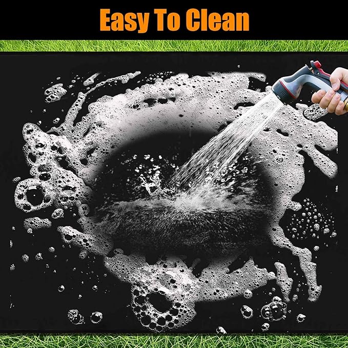 Grill Floor Mat 90x48 Inch Black Fiberglass Silicone