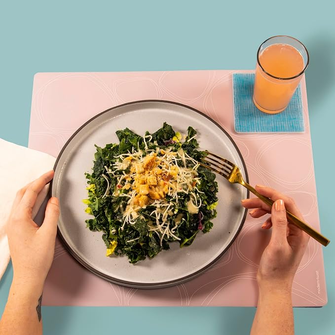 modern-twist 14 x 16 Silicone Placemat, PVC-Free Table Mat, Dishwasher Safe - Image 4