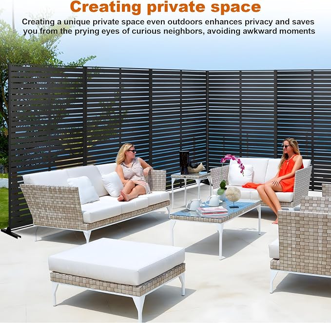 72" H×47" W Metal Privacy Screen, Outdoor Indoor Privacy Screens - Image 5