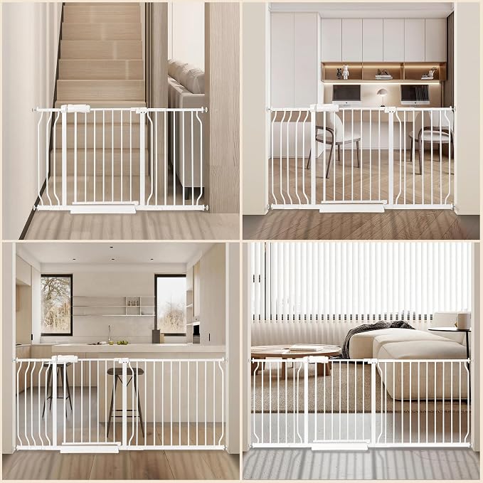 Extra Wide Baby Gate 71.65-76.38 Pressure Mounted, Child Dog Pet Safety Gates - Image 6