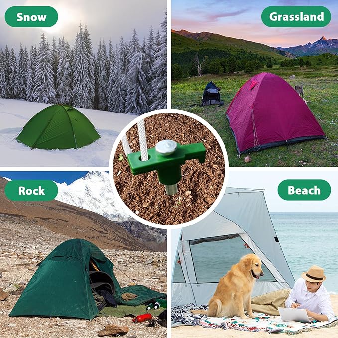 Eurmax USA Galvanized Non-Rust Camping Family Tent Pop Up Tent Stakes Ice Tools - Image 5