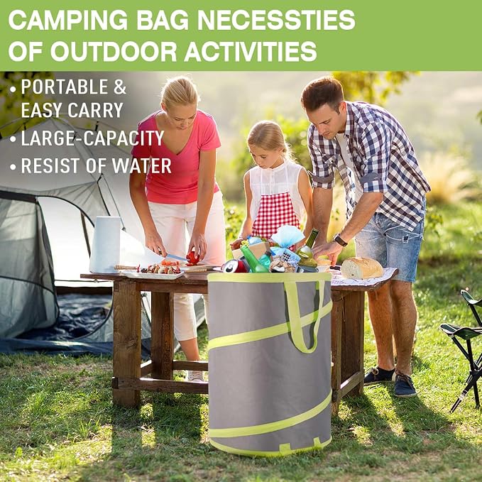 Resuable Leaf Bag 2 Pack, Collapsible Trash Can - Image 4