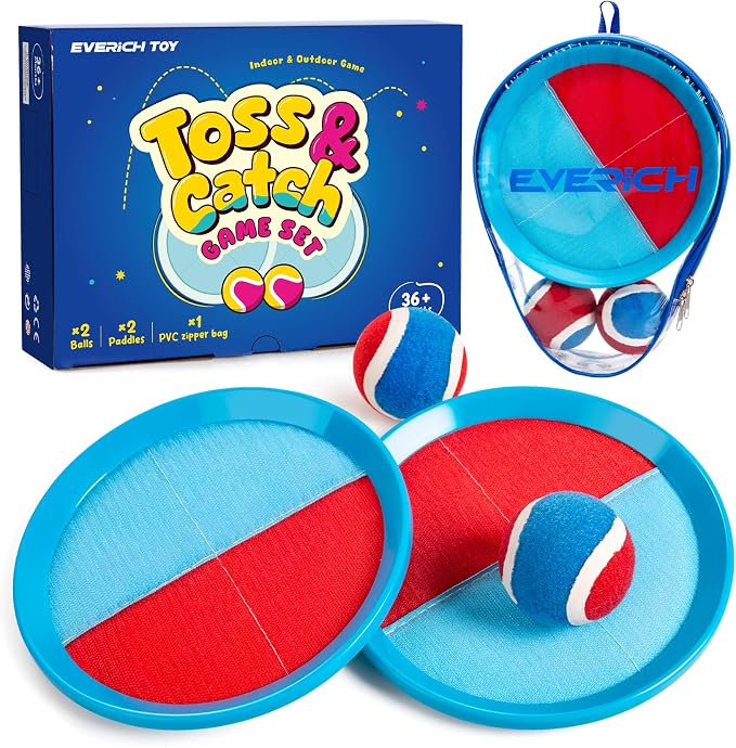 EVERICH TOY Upgraded Toss and Catch Ball Game Set, Kids Toy Stocking Stuffers by EVERICHTOY