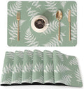 QIYI Placemats Set of 6, 12x18 Inch Faux Leather Place Mats by QIYI