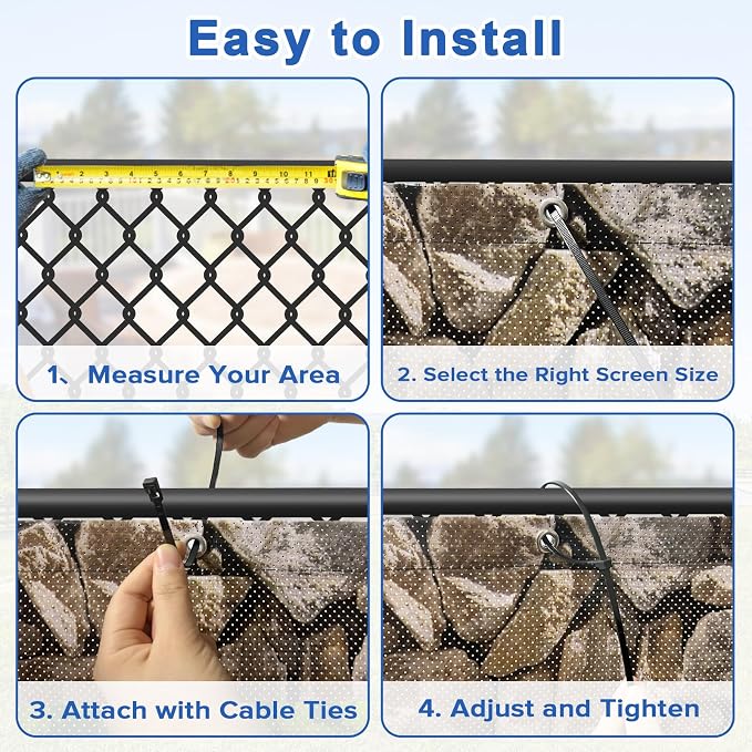UPGRADE 4'x25'Customized PVC Privacy Fence Screen - Image 8