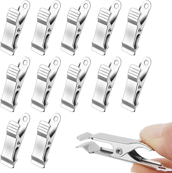 32 Pack 1.58 Inches Metal Mini Clamps, Mini Spring Clamp, Metal Alligator Clips by Natzerat